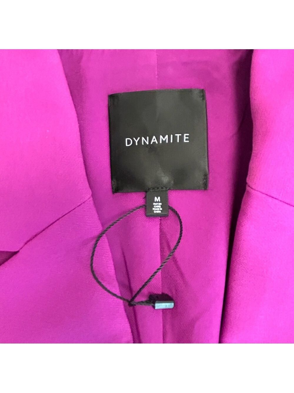 Dynamite magenta purple tailored single breasted blazer Sz M NWOT - Picture 7 of 10